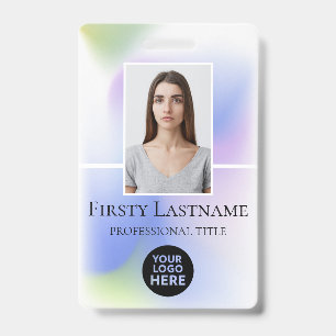 Employee Custom Photo, Barcode, Logo, Name Badge