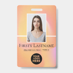 Employee Custom Photo, Barcode, Logo, Name Badge