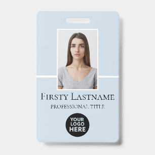 Employee Custom Photo, Barcode, Logo, Name Badge
