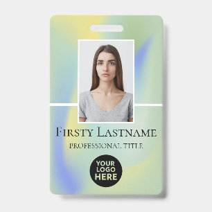 Employee Custom Photo, Barcode, Logo, Name Badge