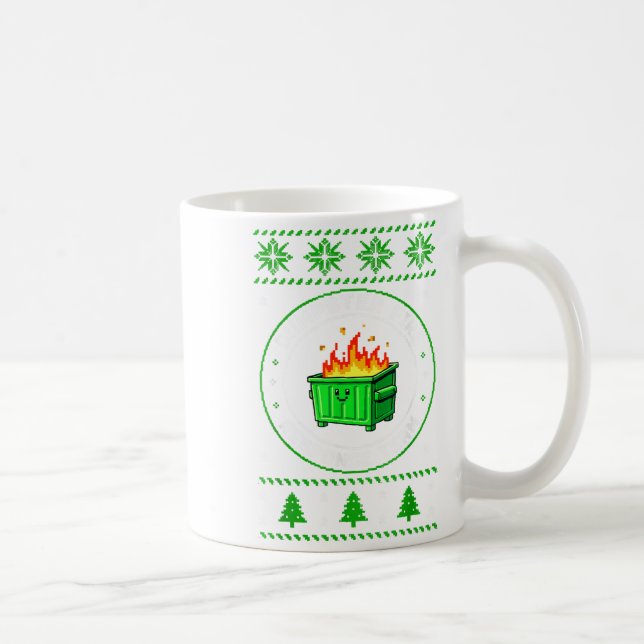 Employee Dumpster Fire Resnse Team Ugly Christmas  Coffee Mug (Right)