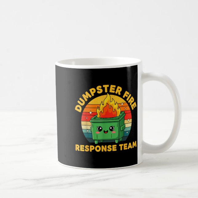 Employee Dumpster Fire Resnse Team Ugly Christmas  Coffee Mug (Right)