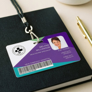 Employee Hospital Medical Healthcare Photo ID Logo Badge