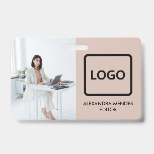 Employee ID Card Modern Minimalist Company Badge