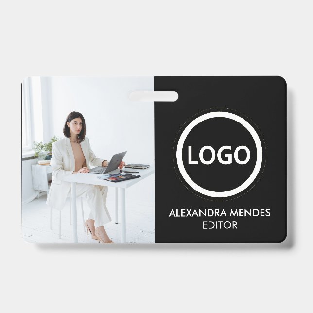 Employee ID Card Modern Minimalist Company Badge (Front)