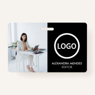 Employee ID Card Modern Minimalist Company Badge