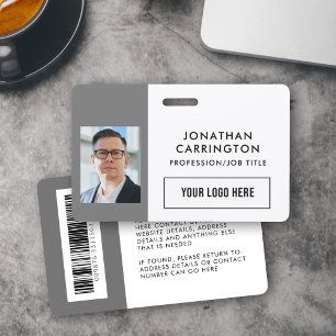 Employee ID Custom Photo Logo Badge