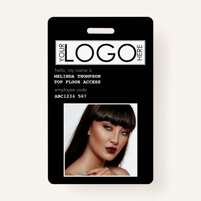 Employee ID Photo Company Identification  Badge (Front)