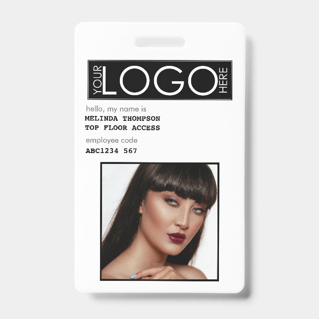 Employee ID Photo Company Identification  Badge (Front)