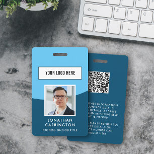 Employee ID Photo Logo QR Code Badge
