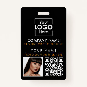 Employee ID Photo QR Code Custom ID Printing Badge