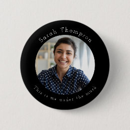 Employee ID Photo While Wearing a Mask Button