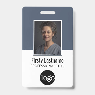 Employee ID with Photo, Bar Code, Logo, Name Badge