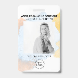 *~* Employee Image Picture - Logo - Bar Code Badge