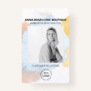 *~* Employee Image Picture - Logo - Bar Code Badge