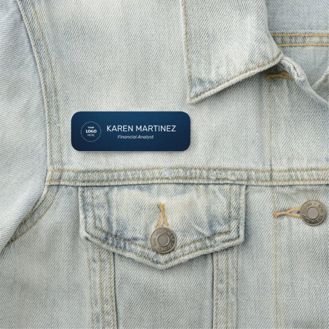 Employee Job Title Professional Magnetic Name Tag (In Situ)
