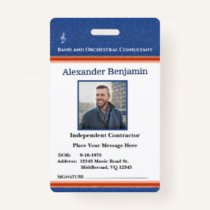 Employee Logo Photo ID Name Custom Badge