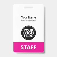 Employee Logo Staff Tag Front and Back The Same
