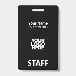 Employee Logo Staff Tag Front and Back The Same Badge