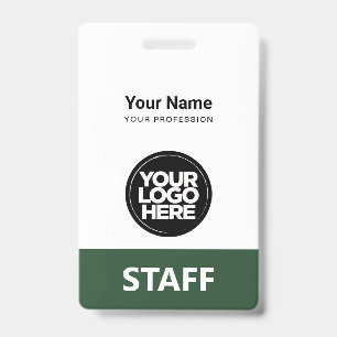 Employee Logo Staff Tag Front and Back The Same Badge