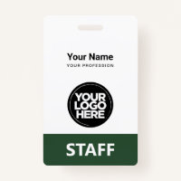 Employee Logo Staff Tag Front and Back The Same