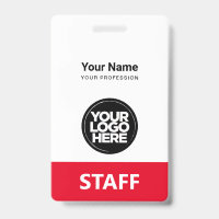 Employee Logo Staff Tag Front and Back The Same