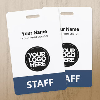 Employee Logo Staff Tag Front and Back The Same Badge