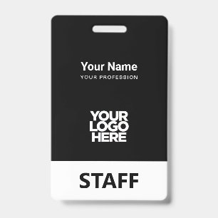 Employee Logo Staff Tag Front and Back The Same Badge