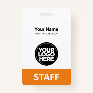 Employee Logo Staff Tag Front and Back The Same Badge