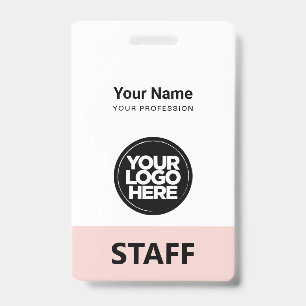Employee Logo Staff Tag Front and Back The Same Badge