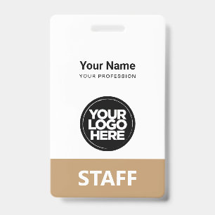 Employee Logo Staff Tag Front and Back The Same Badge