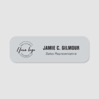 Employee Magnetic Custom Business logo Grey