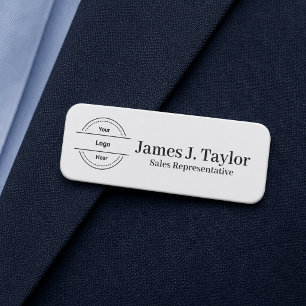 Employee Magnetic Custom Business logo Name Tag