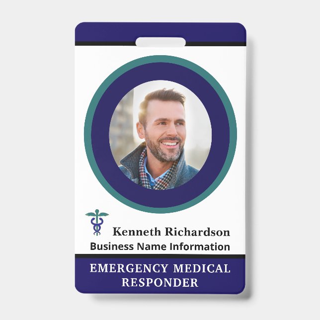 Employee Medical Photo ID Personalize Badge (Front)