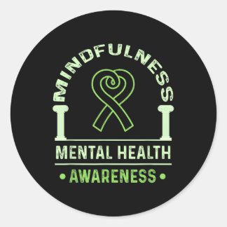 Employee Mental Health Awareness Shirt Mindfulness Classic Round Sticker