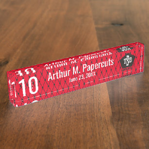 Employee milestone anniversary 10 years gift nameplate