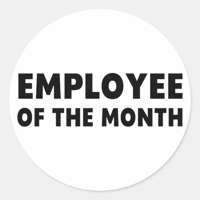 Employee Month Classic Round Sticker (Front)