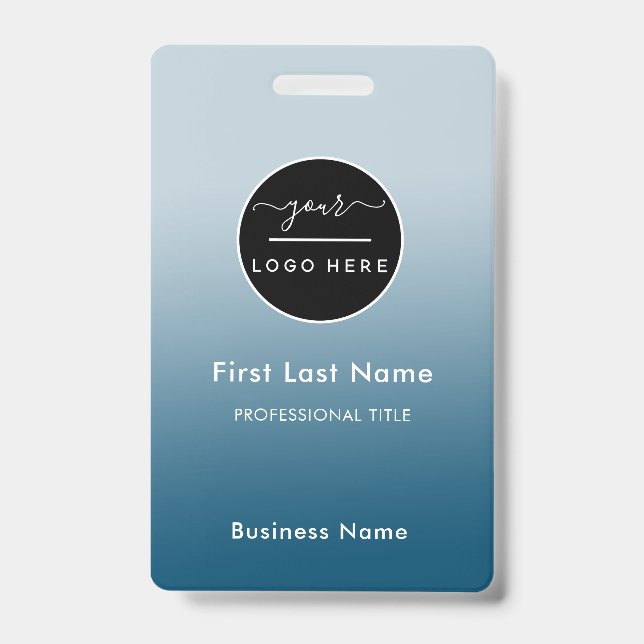 Employee Name Badge Custom Business Logo Staff Tag (Front)