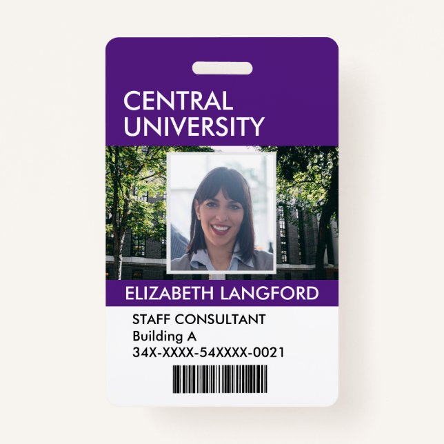 Employee Name Badge | Custom Logo and Color (Front)