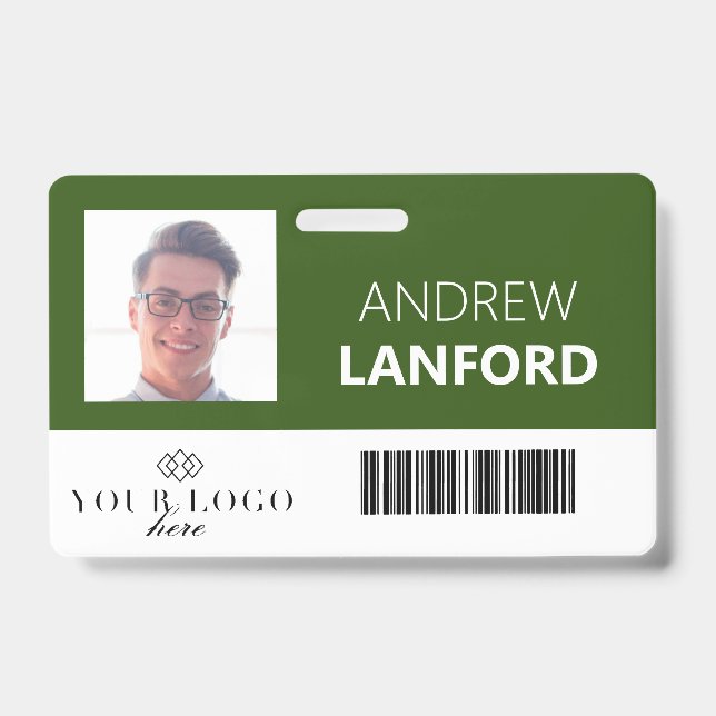 Employee Name Badge | Custom Logo and Colour (Front)