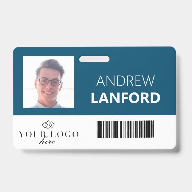 Employee Name Badge | Custom Logo and Colour (Front)