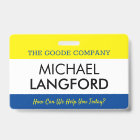 Employee Name Badge | Custom Text and Color Basic