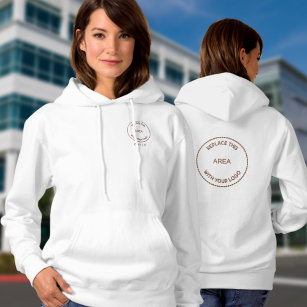 Employee Name Business Logo Front Back Hoodie