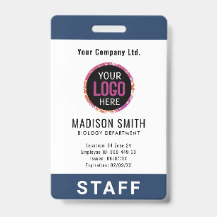 Employee Name Business Logo STAFF Badge