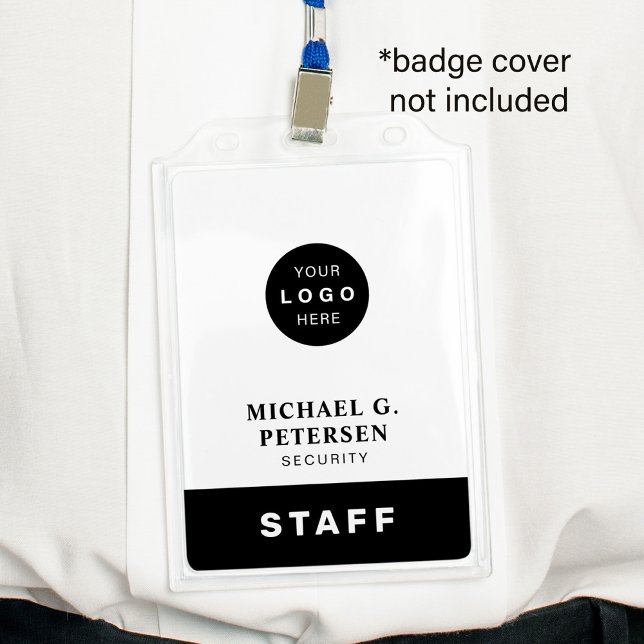 Employee name custom company logo staff ID Badge (Creator Uploaded)