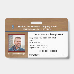 Employee Name ID Identification Card Custom Badge