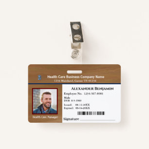 Employee Name ID Identification Card Custom Badge