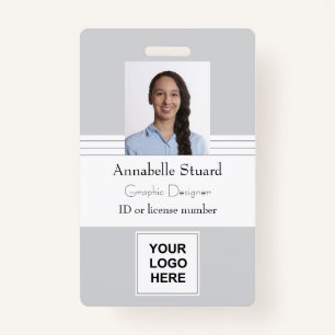 Employee Name Photo Security ID Badge