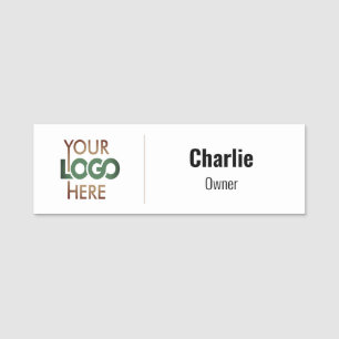Employee Name Tag Custom Logo Magnetic Or Pin Back