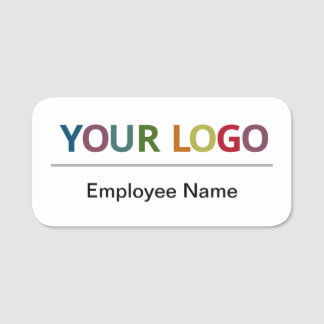 Employee Name Tag Custom Logo Magnetic Plastic